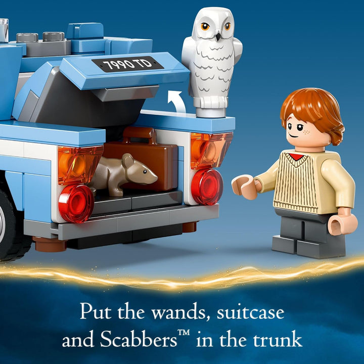 Harry Potter Flying Ford Anglia, Buildable Car Toy with 2 Minifigures for Role Play, Fantasy Playset for Kids, Harry Potter Car, Gift for Boys, Girls and Any Fan Ages 7 and Up, 76424