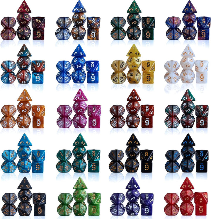 DND Dice Sets - 26 X 7 Polyhedral Dice (182Pcs) with a Large Drawstring Bag Great for Dungeons and Dragons, Role Playing Table Game.