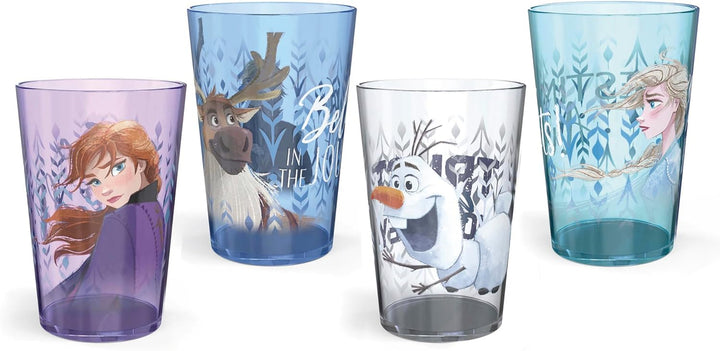 Bluey Nesting Tumbler Set Includes Durable Plastic Cups with Variety Artwork, Fun Drinkware Is Perfect for Kids (14.5 Oz, 4-Pack, Non-Bpa)