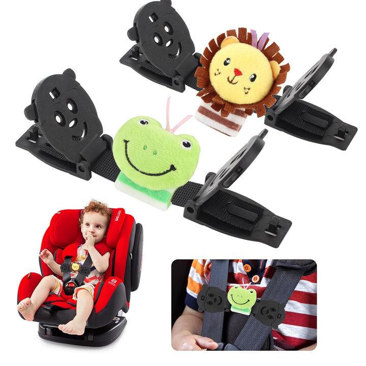 Anti Escape Buckle Lock Clip Baby Harness Chest Clip, Baby Safety Strap Prevent Children/Kids(Under 1.5 Years Old) Taking Their Arms Out of High Chairs/Strollers/Baby Reins(2 Pack)