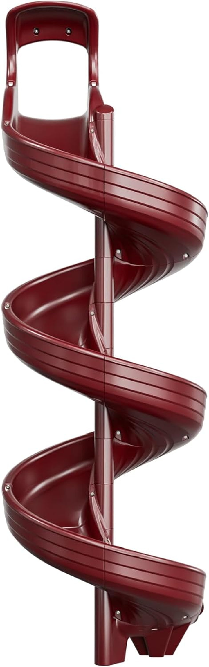 Playground Slide for Kids - Big Spiral Outdoor Slide Attachment for Treehouse or Deck - Plastic Playset Slide for Playground or Backyard with Open Twisty Design - Exit Right - 5 Ft - Gray