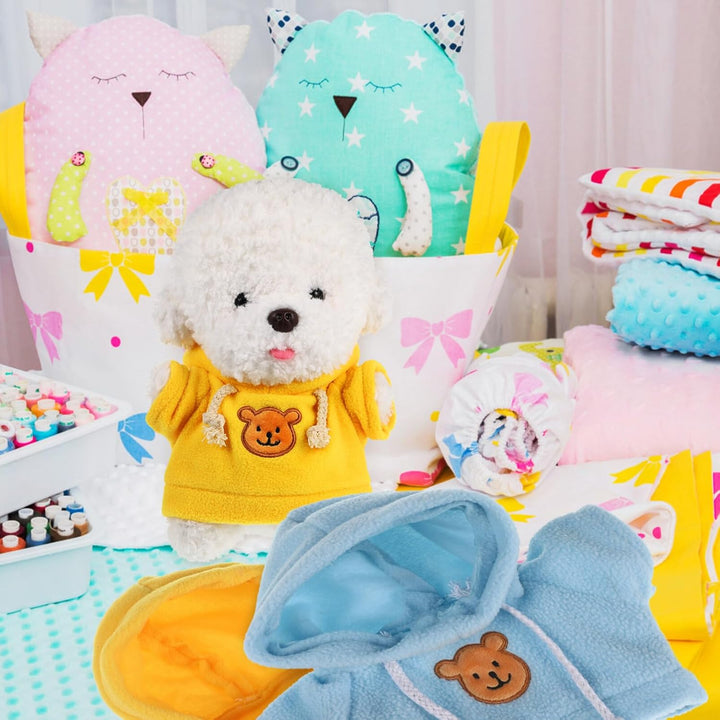 Stuffed Bear Clothes Toy Clothes for Dolls - Plush Toy Bear Sweater Outfits - Plush Bear Dolls Hoodie 3PCS - 2 Bear Hoodies and 1 Bear Sweater for Crafts