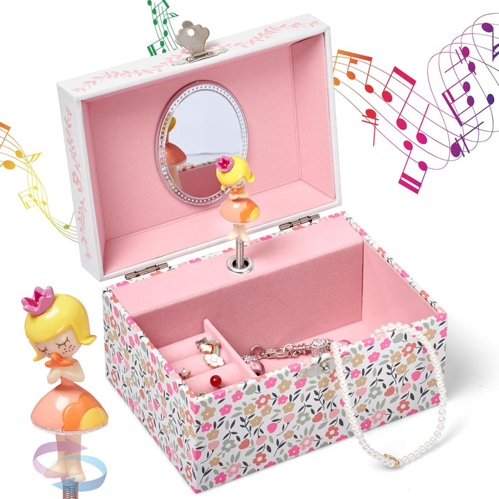 Jewelry Box for Girls - Girls Bedroom Accessories, Musical Jewelry Boxes with Spinning Unicorn Doll, Beautiful Dreamer Tune - Perfect Unicorn Birthday Gift for Kids 3 and Up