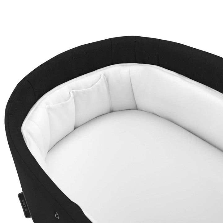 Balios Cot S Lux Baby Bassinet - Integrated Easy-Carry Handle, Sun Canopy & Spacious, Cozy Interior, Compatible with  Balios S Lux Stroller, Moon Black