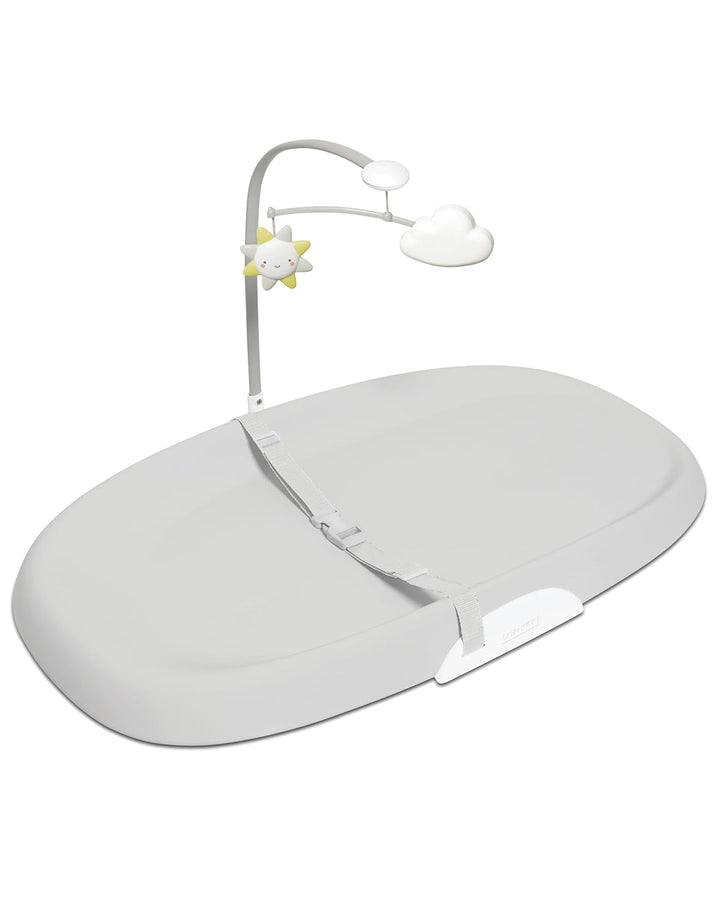 Baby Changing Pad Nursery Style Wipe-Clean Contoured with Cushioned Foam Oat