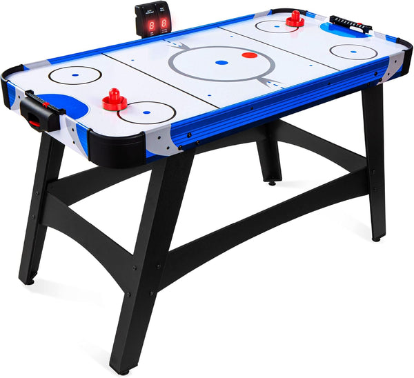 58In Mid-Size Arcade Style Air Hockey Table for Game Room, Home, Office W/ 2 Pucks, 2 Pushers, Digital LED Score Board, Powerful 12V Motor, Carrying Bag