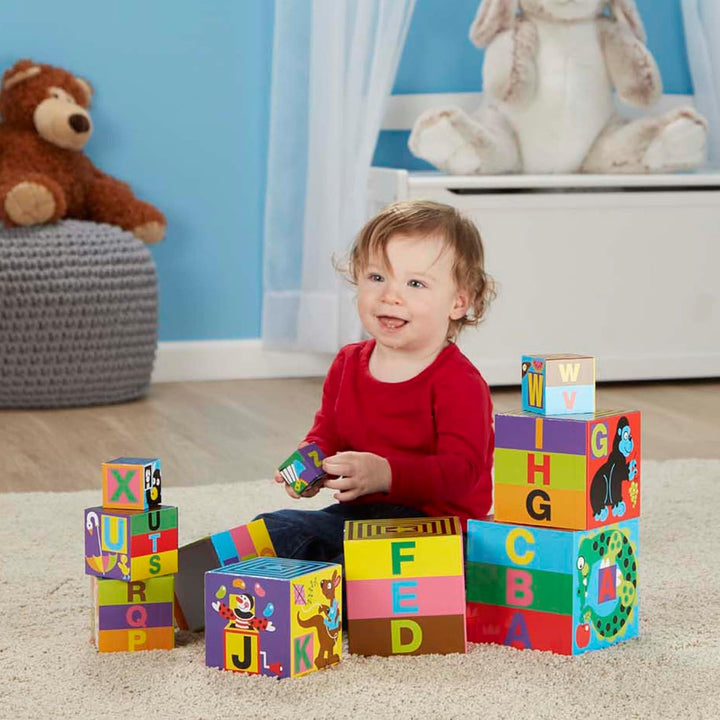 Deluxe 10-Piece Alphabet Nesting and Stacking Blocks - FSC Certified