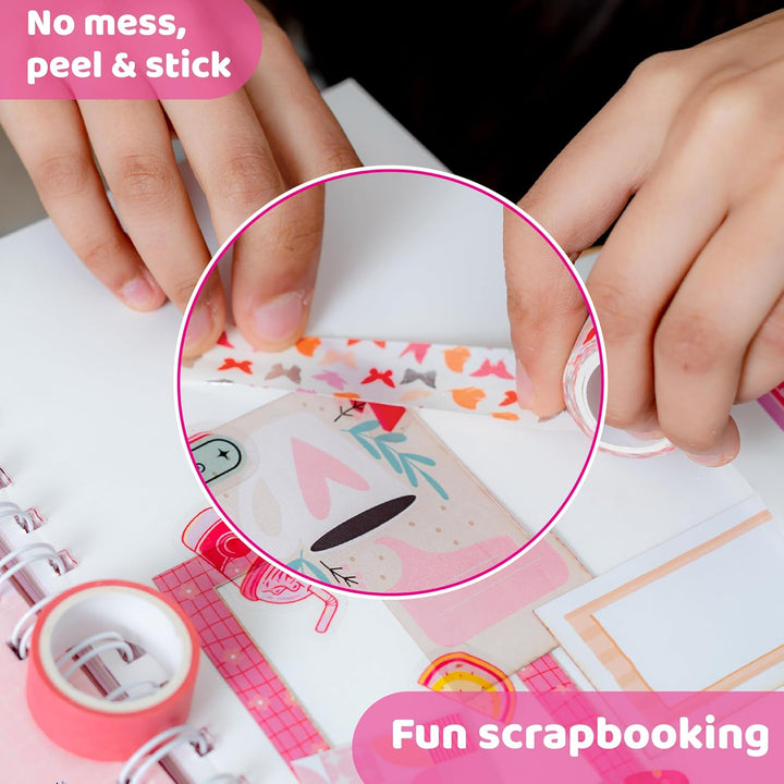 DIY Journal for Girls Ages 8-12, 242 Pcs, Journaling Kit, Tween Scrapbook, Includes 10 Mental Health Exercises, Girls Diary 8 9 10 11 12 Years