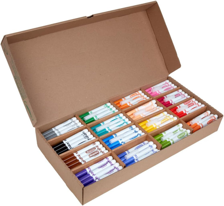 Broad Line Markers Classpack (256 Ct), Bulk School Supplies for Teachers, Kids Markers for School, Teacher Classroom Must Have Art Supplies