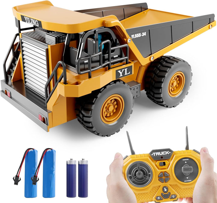 Rc Bulldozer Toys for Boys,Construction Remote Control Bulldozer with Metal Bulldozing Shovel Lights/Sounds for Kids Boys