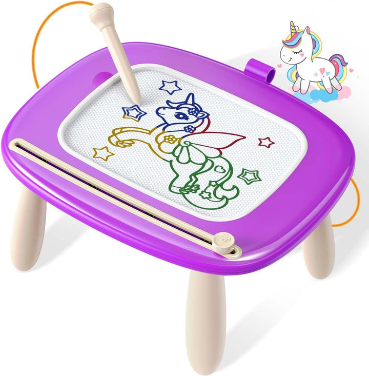 Magnetic Drawing Board, Toddler Girl Toys for 1-2 Year Old, Doodle Board Pad Learning and Educational Kids Toys for 1 2 3 Year Old Baby Girl Birthday Travel Activities - Pink