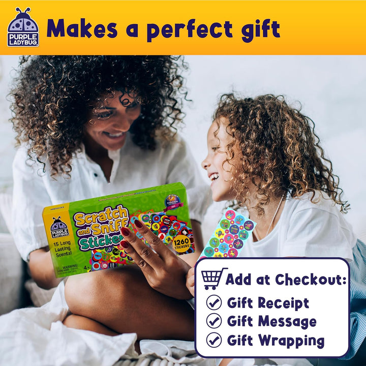 1260 Variety Scratch and Sniff Stickers - 15 Unique Scents - Fun and Motivational Rewards for Kids and Teachers Must Haves, Smelly Sticker for Classroom, & Back to School Gift