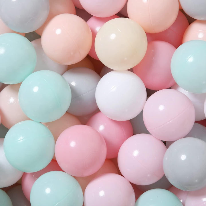 Ball Pit Balls for Toddlers,100Pcs 2.15Inch Crawl Balls BPA Free Crush Proof Playballs Soft Plastic Bals for Toddler, Pool Tent Party Favors Summer Water Bath Toy