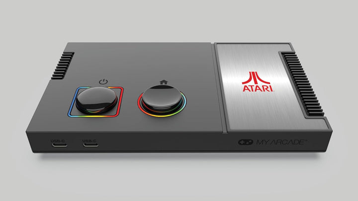 Atari Game Station Pro: Retro Video Game Console with 200+ Games, Wireless Joysticks, RGB LED Lights, Atari 2600/5200/7800 and More
