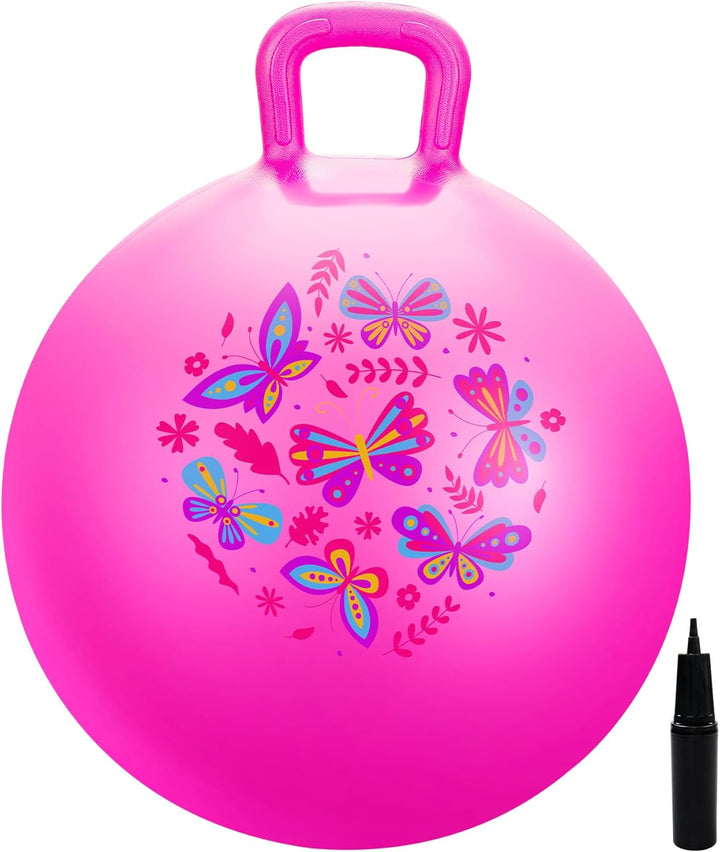 Hopper Ball, Clouds Hopping Toys for Kids, 18 Inch Bouncy Ball with Handle, Inflatable Bouncing Hoppity Hop Toys for Boys and Girls Gifts