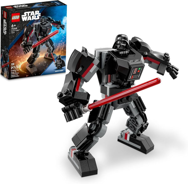 Star Wars Darth Vader Mech 75368 Buildable Star Wars Action Figure, This Collectible Star Wars Toy for Kids Ages 6 and up Features an Opening Cockpit, Buildable Lightsaber and 1 Minifigure