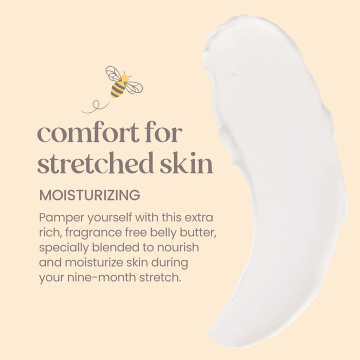Mama Belly Butter Stretch Mark Cream for Pregnancy Massages Body & Reduces Scar Appearance, Prenatal & Postnatal Tummy Skin Care, Shea Butter & Vitamin E Rich Formula, 6.5 Oz Tub