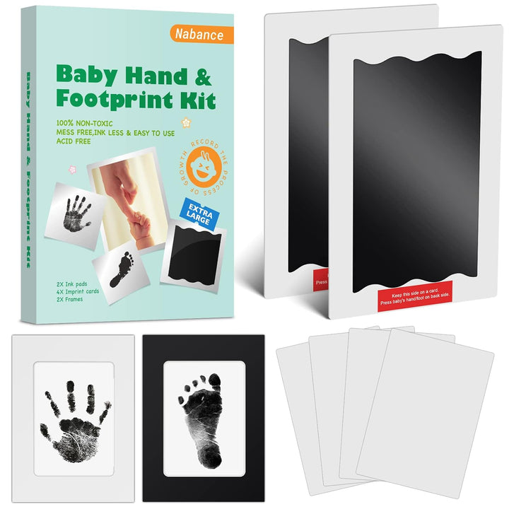Baby Hand and Footprint Kit, Paw Print Kit for Dog Cats, 6 Inkless Print Pads, 12 Imprint Cards, Nose Print Stamp Pad for Dogs, Clean Touch Baby Footprint Kit, Pet Paw Ink Pad Family Keepsake