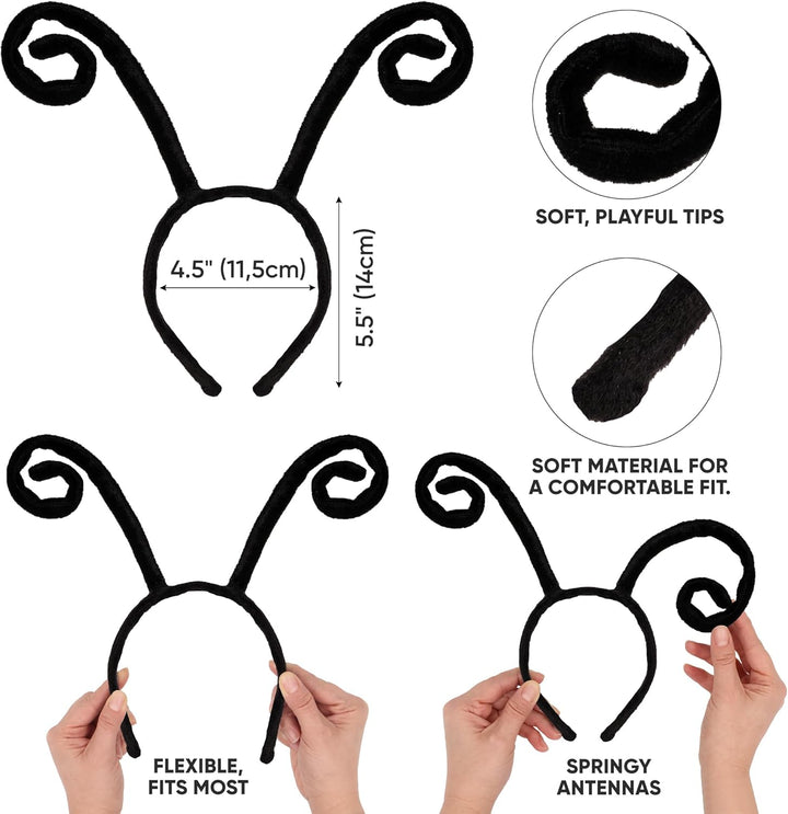 Bug Antenna Headband and Glasses - Insect Costume Headbands for Women and Kids - Bug Glasses and Headpiece - Moth Costume Accessories