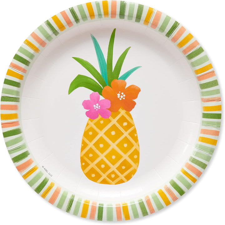Tropical Luau Party Supplies for Bbqs and All Summer Parties, Dinner Plates (36-Count)