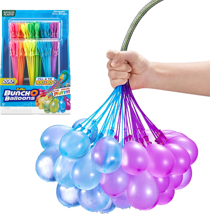Tropical Party (6 Pack) by , 200+ Rapid-Filling Self-Sealing Tropical Colored Water Balloons for Outdoor Family, Friends, Children Summer Fun (6 Pack)