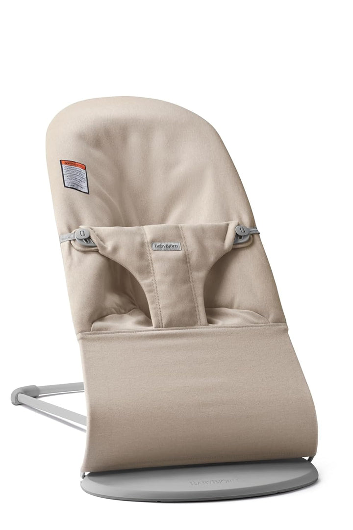 Bouncer Bliss, Sand Gray, Woven, Classic Quilt | 2-In-1 Adjustable Baby Bouncer Seat and Toddler Chair, Newborn to Toddler (8-29 Lbs), 4 Positions, Lightweight & Portable