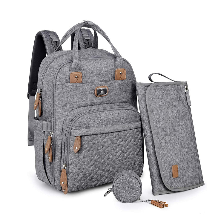 Diaper Bag Backpack with Portable Changing Pad, Pacifier Case and Stroller Straps, Large Unisex Baby Bags for Boys Girls, Multipurpose Travel Back Pack Moms Dads, Black