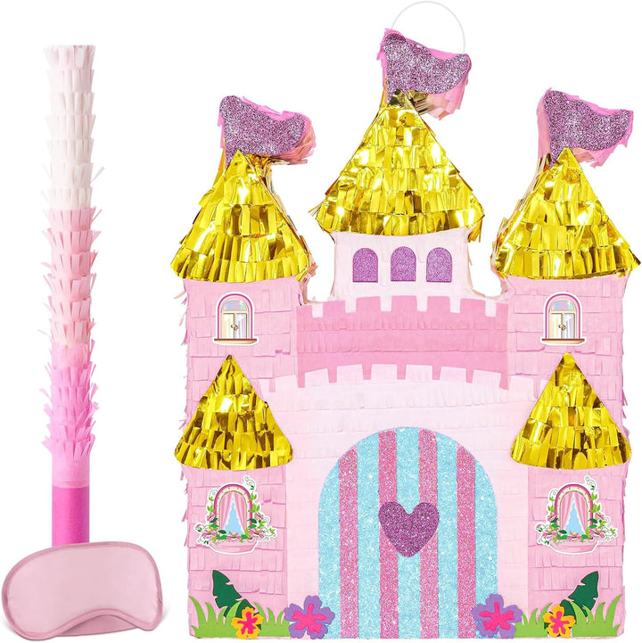 Unicorn Piñata - Unicorn Party Supplies Piñata Bundle with Blindfold and Bat for Girls Kids Rainbow Unicorn Theme Birthday Party Game Decorations (15.7" X 12.2" X 3.1")