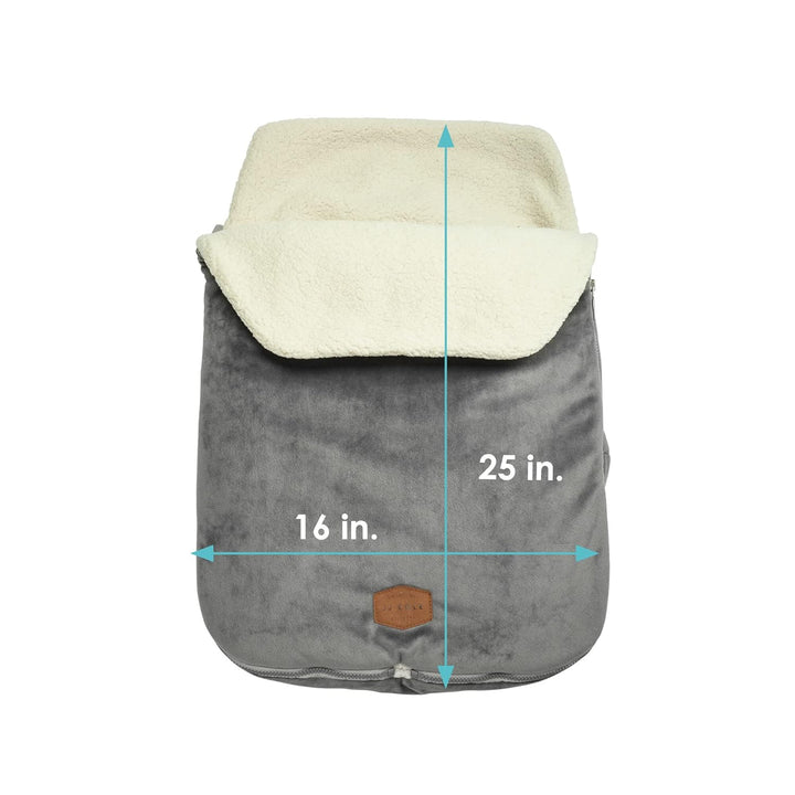 JJ Cole Bundleme - Original, Baby Bunting Bag, Winter Protection for Baby Car Seats and Strollers, Graphite