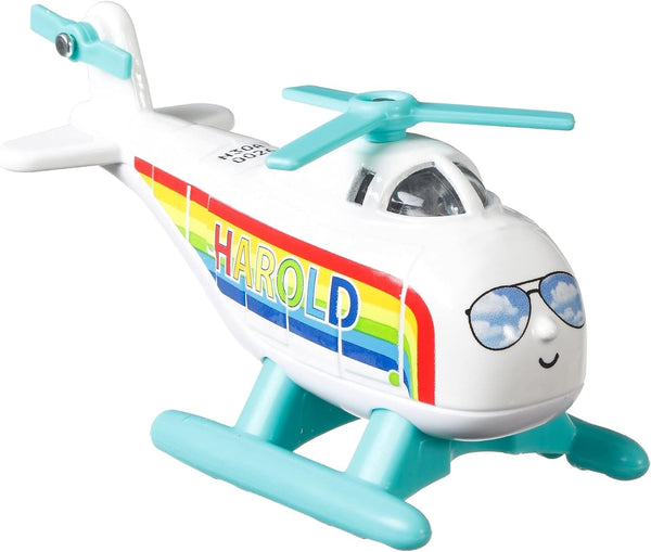 Fisher-Price GYV67 Rainbow Harold Push-Along Toy Helicopter for Preschool Kids Ages 3 Years and Up, Multicolor, 4.0 Cm*4.0 Cm*8.5 Cm