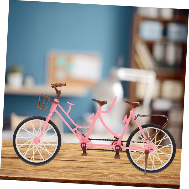 Desktop Two-Seat Furnishings Plaything Bikes Doll Bike Model Practical House Mini Playthings Creative