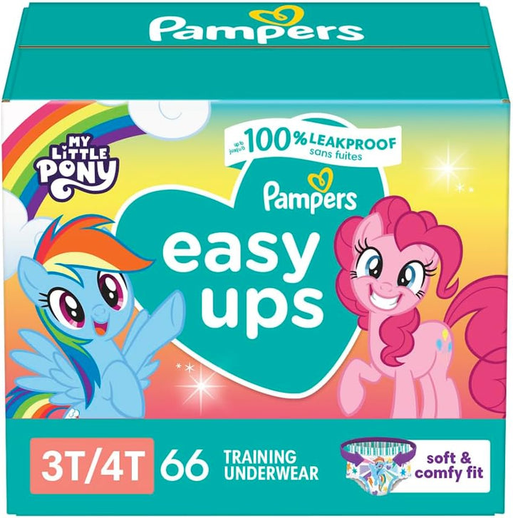 Training Pants - Easy Ups Girls & Boys - Size 3T-4T, 124 Count, My Little Pony Potty Underwear (Packaging May Vary)