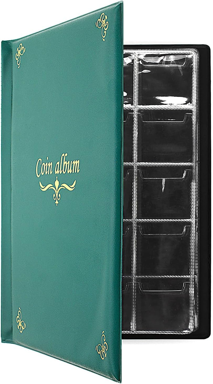 150 Pockets Coin Album, Penny Collecting Book, Souvenir Coins Collection Holder, Ideal for Pressed Pennies Passport, Hobby Coin Collector, Money Specie Display Storage Case (English, Black)