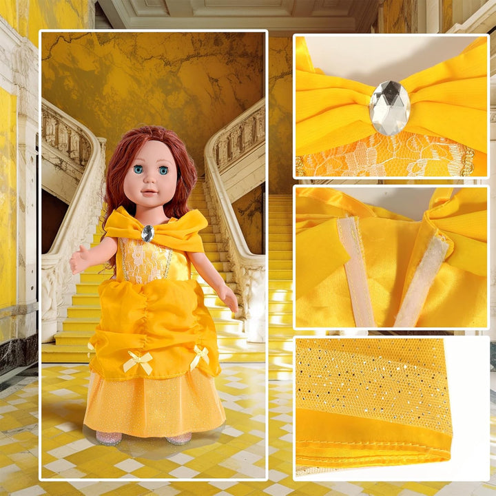 18 Inch Doll Clothes Accessories - 6Pcs Different Princess Costume Dress（No Doll）