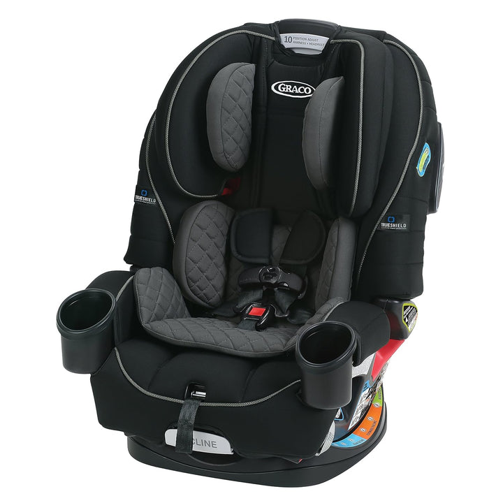 4Ever DLX 4-In-1 Car Seat, Charlie | Infant to Toddler Car Seat, with 10 Years of Use | Rear-Facing, Forward-Facing and Booster Modes | Safe, Comfortable and Convenient