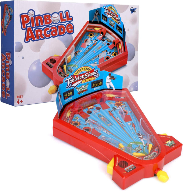 Pinball Arcade - Miniature Tabletop Baseball Board for Kids - Self-Contained & Safe Arcade Toy - Small Baseball Table Game- Pinball Machine for Kids