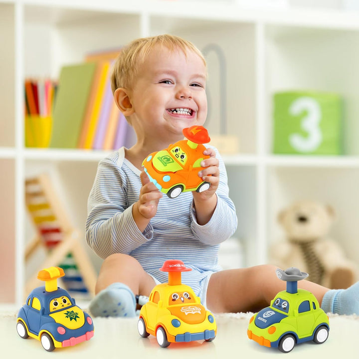 Car Toys for Toddlers 1-3 One Year Old Boy Birthday Gift for Boys Girls 1-3 Pull Back City Vehicle Toys Goodie Bags Stuffers Party Favors for Kids
