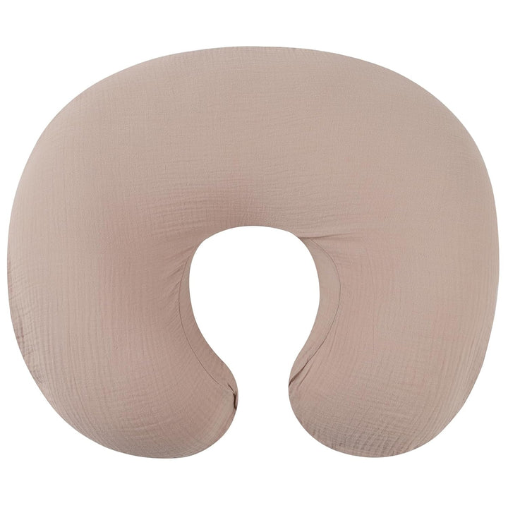 Muslin Nursing Pillow Cover Soft 100% Cotton Feeding Pillow Slipcover Fits Standard Infant Nursing Pillow for Baby Boy and Girl, Fog