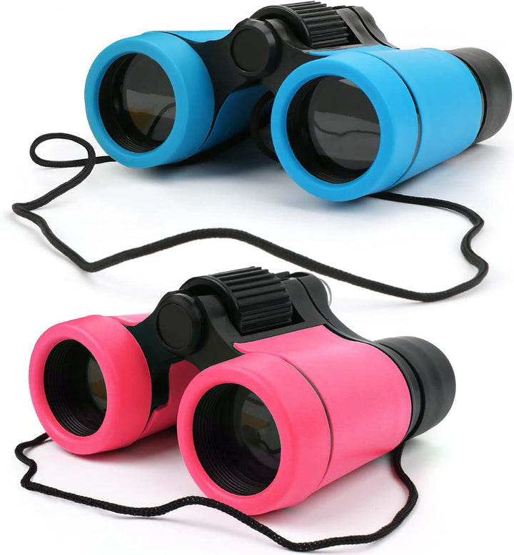 Kids Binoculars Shock Proof Toy Binoculars Set for Age 3-12 Years Old Boys Girls Bird Watching Educational Learning Hunting Hiking Birthday Presents