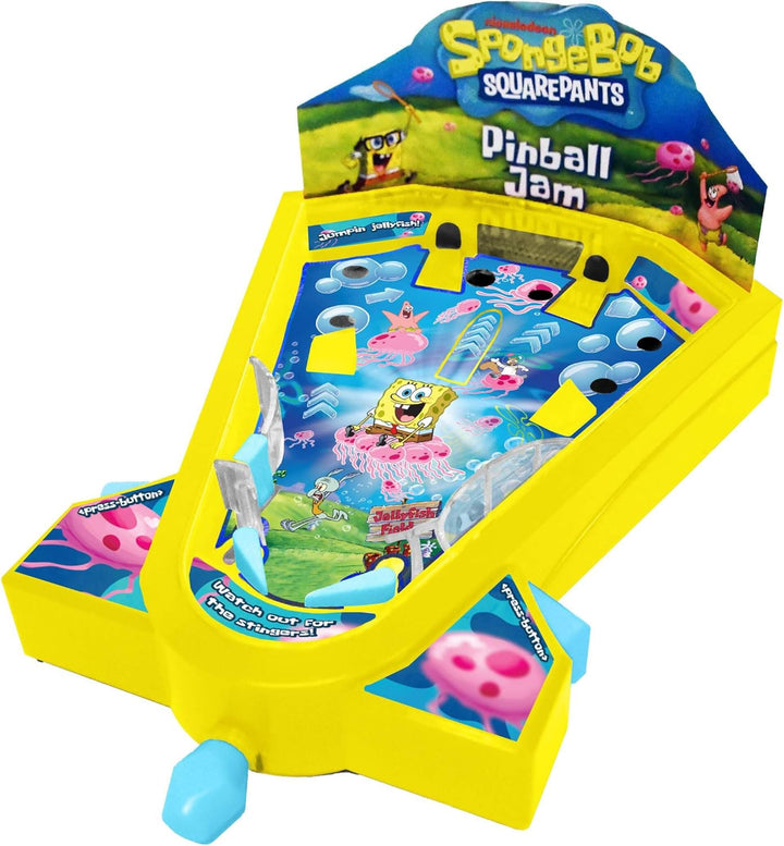 Spongebob Squarepants Desktop Pinball Machine - Fun Arcade Game for Kids & Adults Ages 6+, Compact Tabletop Toy by