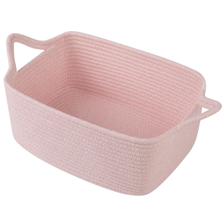 Woven Basket, Gift Basket Empty with Gift Bags and Ribbons, Rope Baskets for Baby Showers, Storage Baskets with Handles for Nursery, Pet Toy Organizer - White