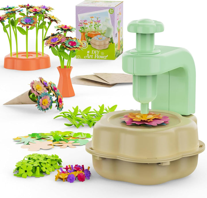 Fabric Bouquet Toys Include Extra Accessories Set, Arts and Crafts for Kids Ages 3-12, DIY Flower Craft Kits for Toddler, Birthday Gifts for 3 4 5 6 7 8 9 10+ Year Old Girls