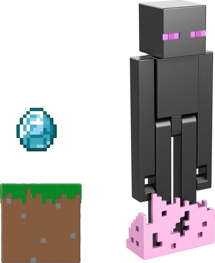 Minecraft Action Figure & Accessories 2-Pack with Enderman in 3.25-Inch Scale, Collectible Toy Set