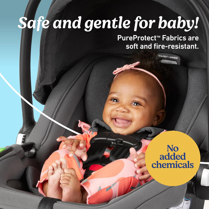 Gomax Infant Car Seat, Baseless Car Seat with Canopy, Rear Facing, Lightweight Carseat