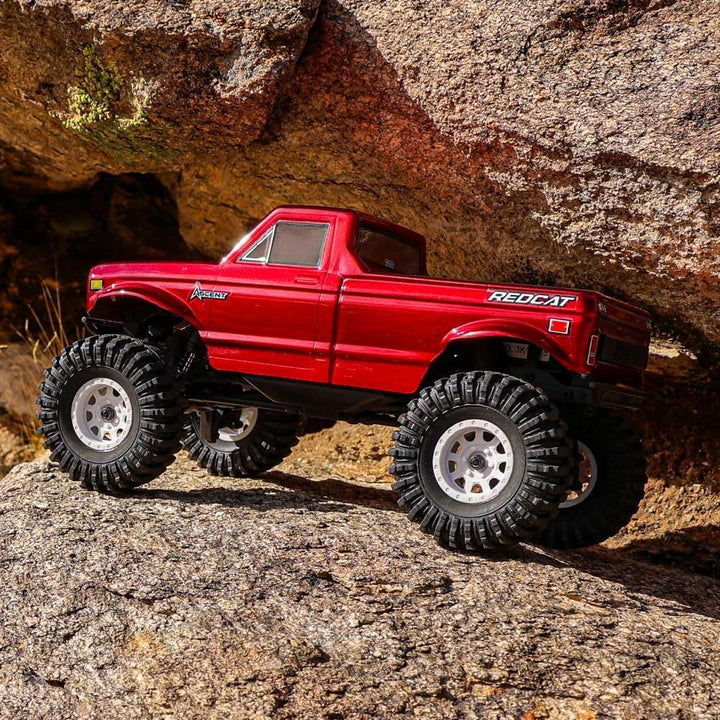 Redcat Ascent-18 1/18 Scale Rock Crawler – High-Torque Mini RC Crawler with Portal Axles, 4WD, Waterproof Electronics, Lipo Battery, RTR – Off-Road Hobby-Grade Remote Control Truck (Red)