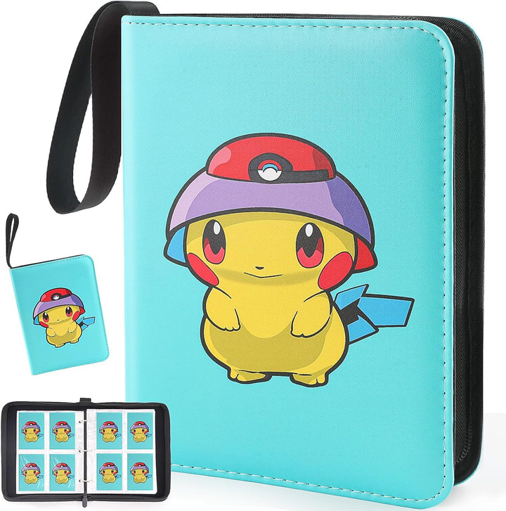 Premium Trading Card Binder 400 Pockets Card Holder with 50 Removable Sleeves, Collection Binder Album Book with Zipper for Game Cards