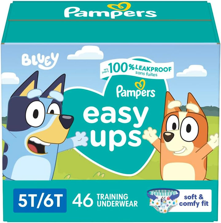 Training Pants - Easy Ups Boys & Girls Bluey - Size 3T-4T, 124 Count, Children'S Potty Underwear (Packaging May Vary)