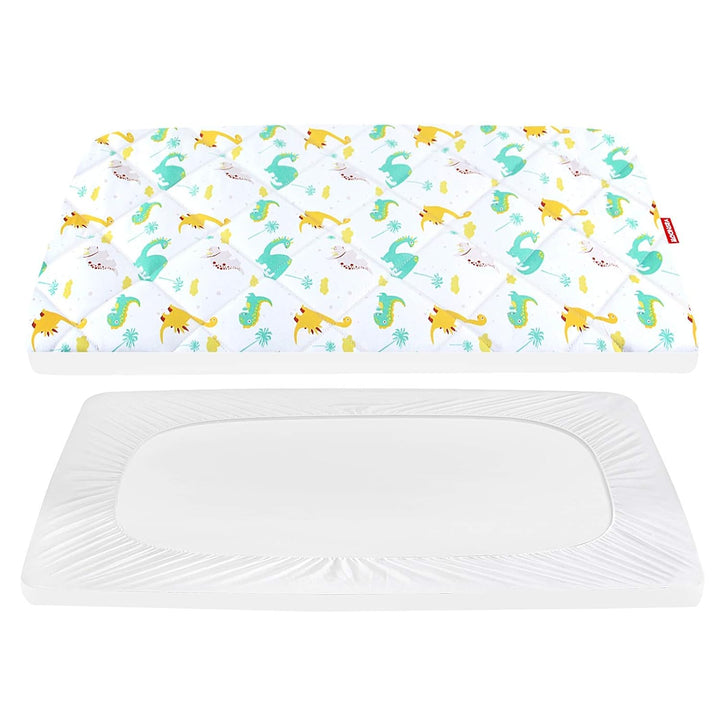 Pack and Play Sheets Fitted, Breathable Thick Playard Lovely Print Cover 39"×27"×5" Compatible with Graco Pack N Play, Gray Star