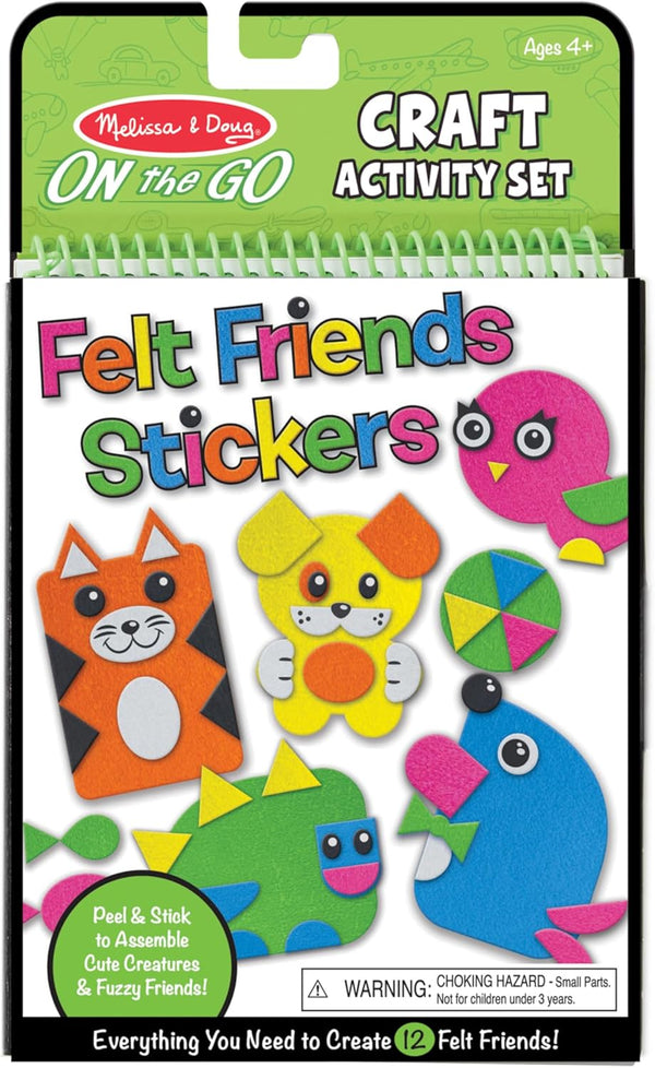 on the Go Felt Friends Craft Activity Set with 188 Felt Stickers - FSC Certified