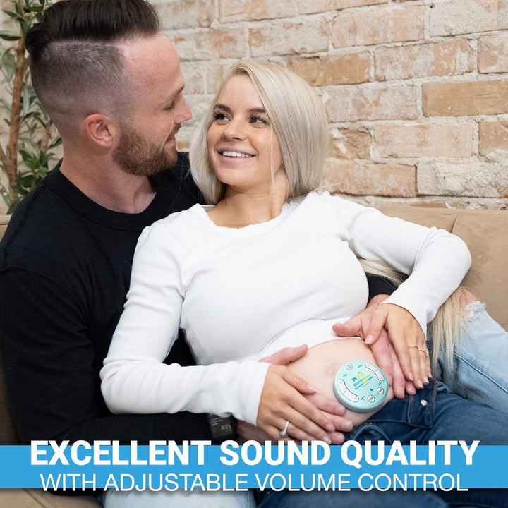 Womb Music Premium Pregnancy Pack by  - Get the Bluetooth Baby Belly Speaker and Baby Heartbeat Monitor in This Great Combo Prenatal Pregnancy Gift Package.